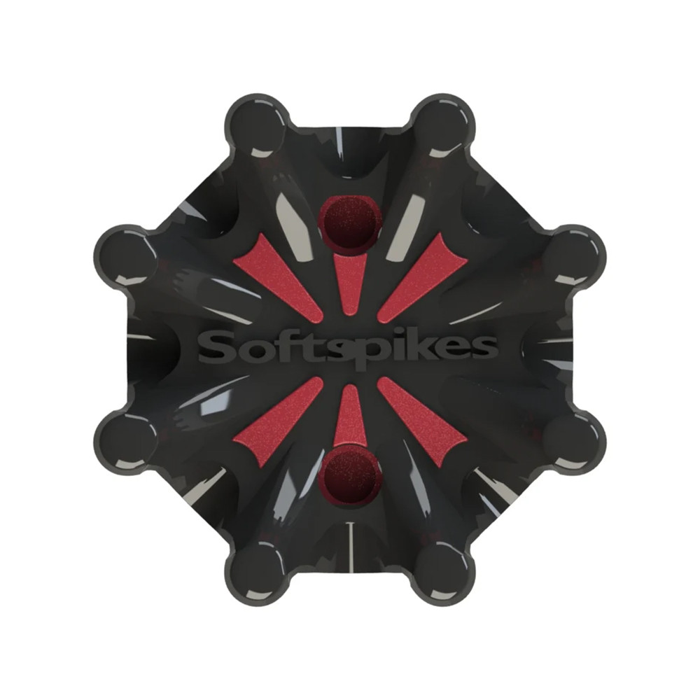 Softspikes Pulsar Metal Thread Golf Shoe Cleats 22ct - Black / Red